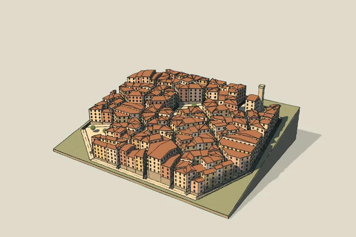 Illustrated model of grasse settlement
